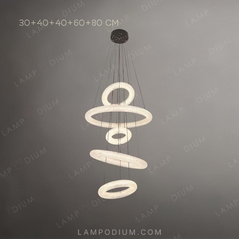 Circular chandeliers and lamps LASSE