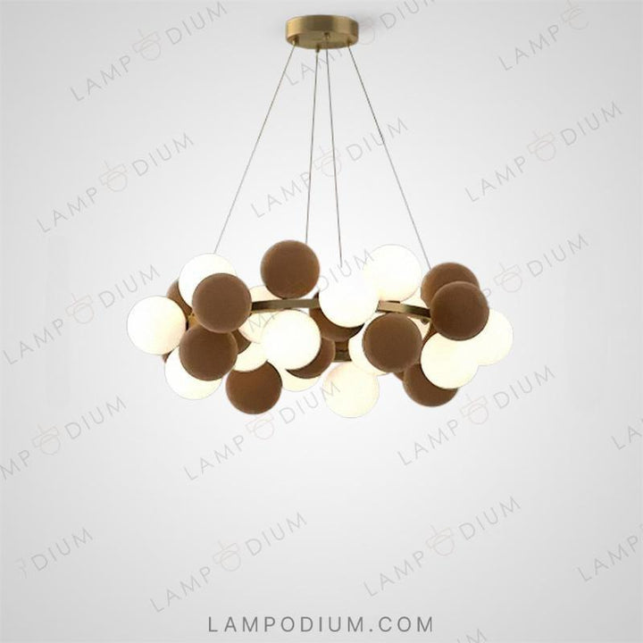 Circular chandeliers and light fixtures LATTE