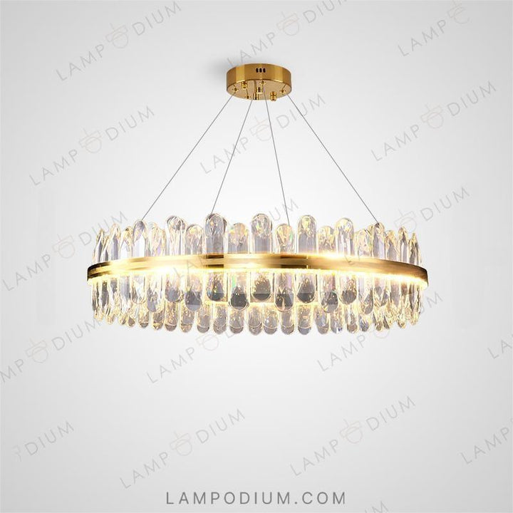 Circular chandeliers and light fixtures LAURENT