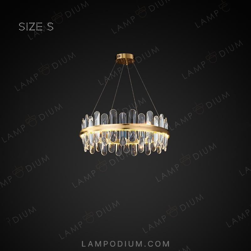 Circular chandeliers and light fixtures LAURENT