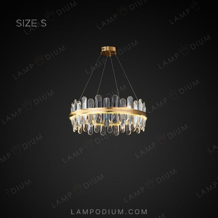 Circular chandeliers and light fixtures LAURENT