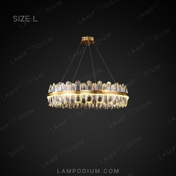 Circular chandeliers and light fixtures LAURENT