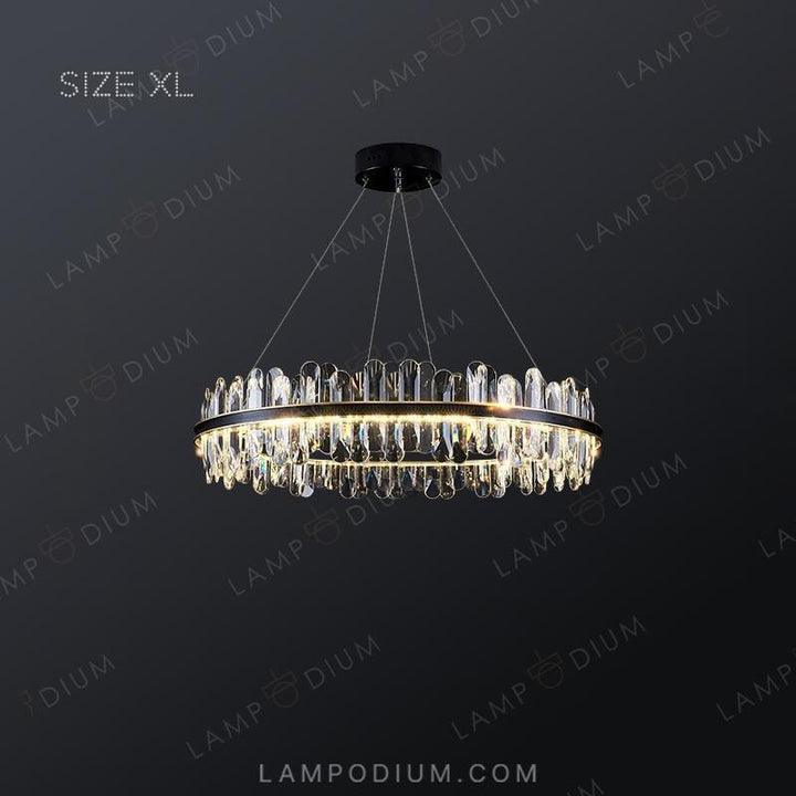 Circular chandeliers and light fixtures LAURENT