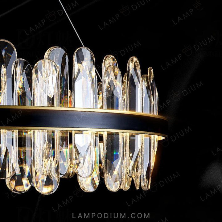 Circular chandeliers and light fixtures LAURENT