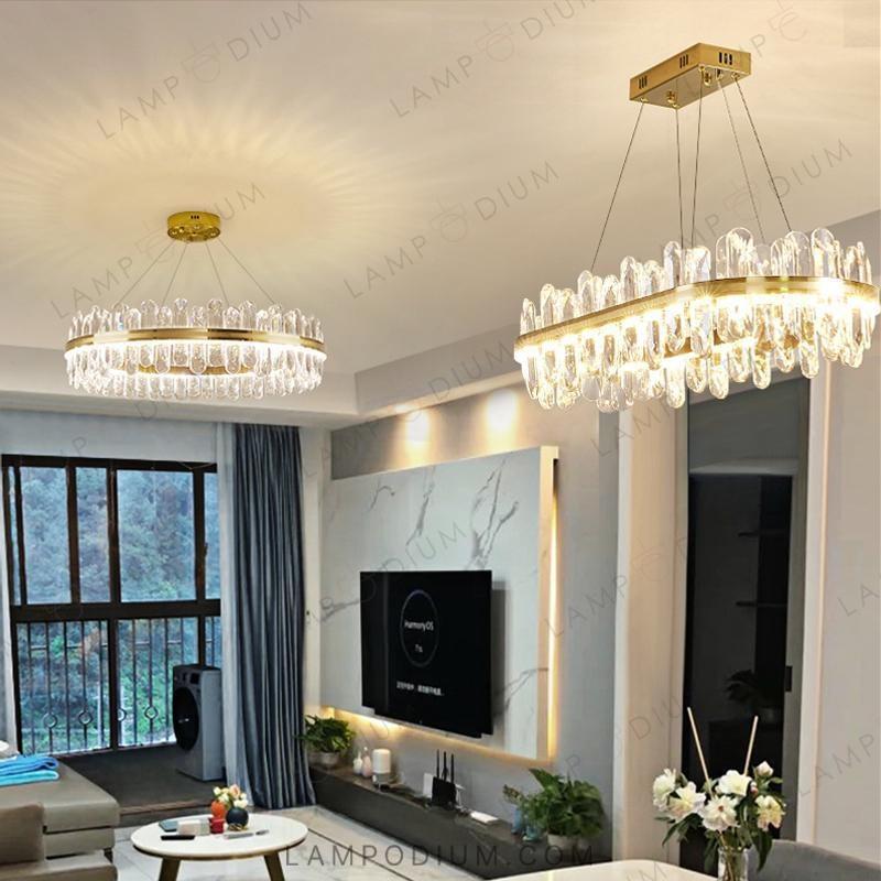 Circular chandeliers and light fixtures LAURENT