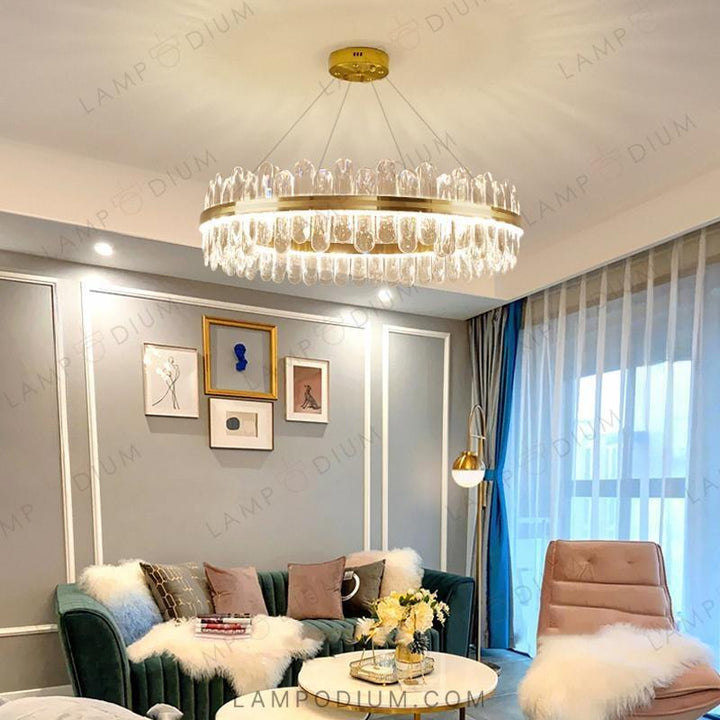 Circular chandeliers and light fixtures LAURENT