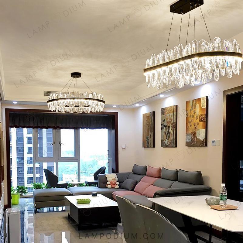 Circular chandeliers and light fixtures LAURENT