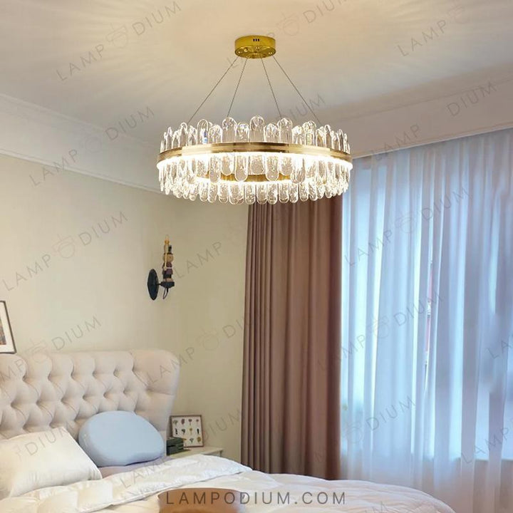 Circular chandeliers and light fixtures LAURENT