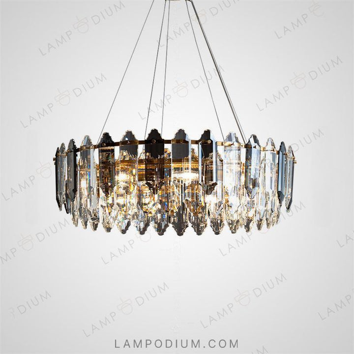 Circular chandeliers and lamps LAURETA