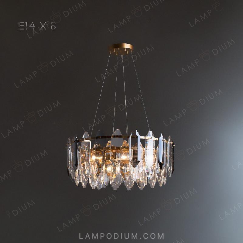 Circular chandeliers and lamps LAURETA