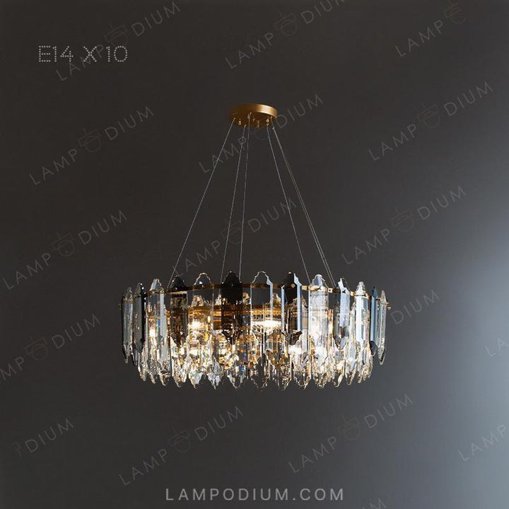 Circular chandeliers and lamps LAURETA