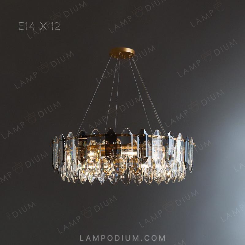 Circular chandeliers and lamps LAURETA