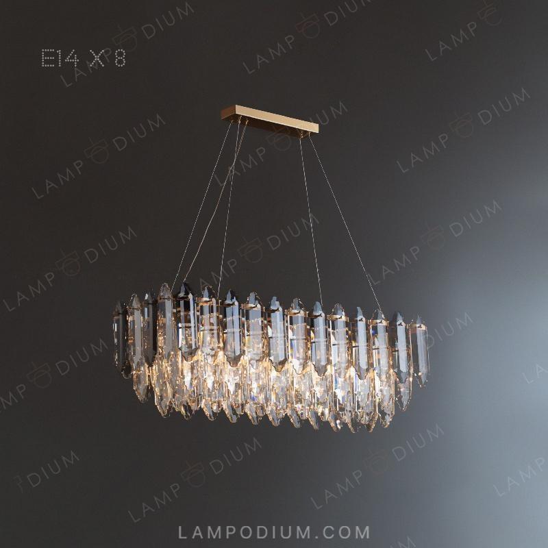 Circular chandeliers and lamps LAURETA