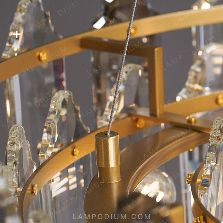 Circular chandeliers and lamps LAURETA