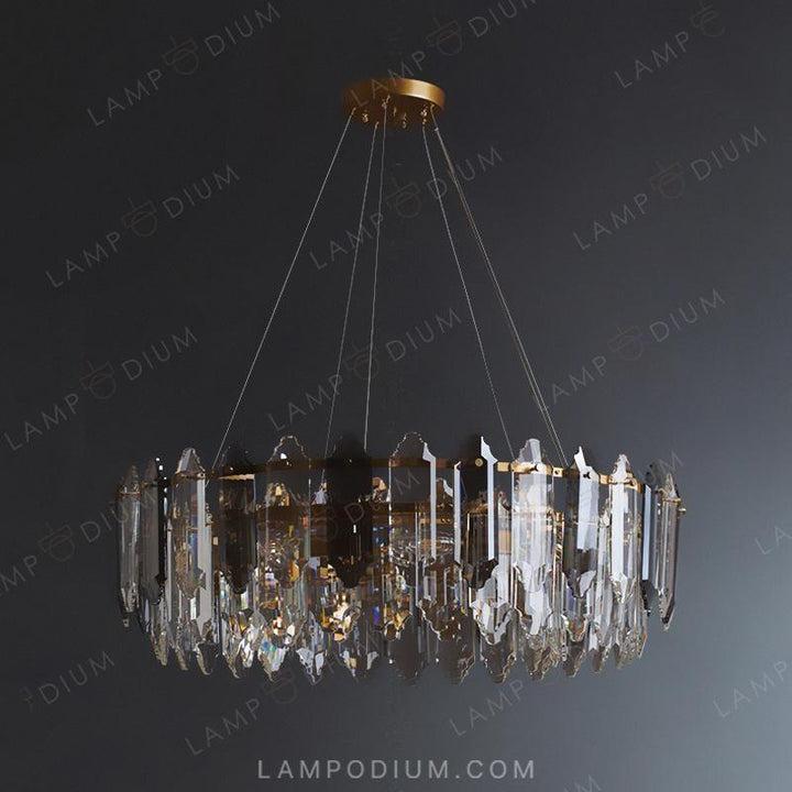 Circular chandeliers and lamps LAURETA