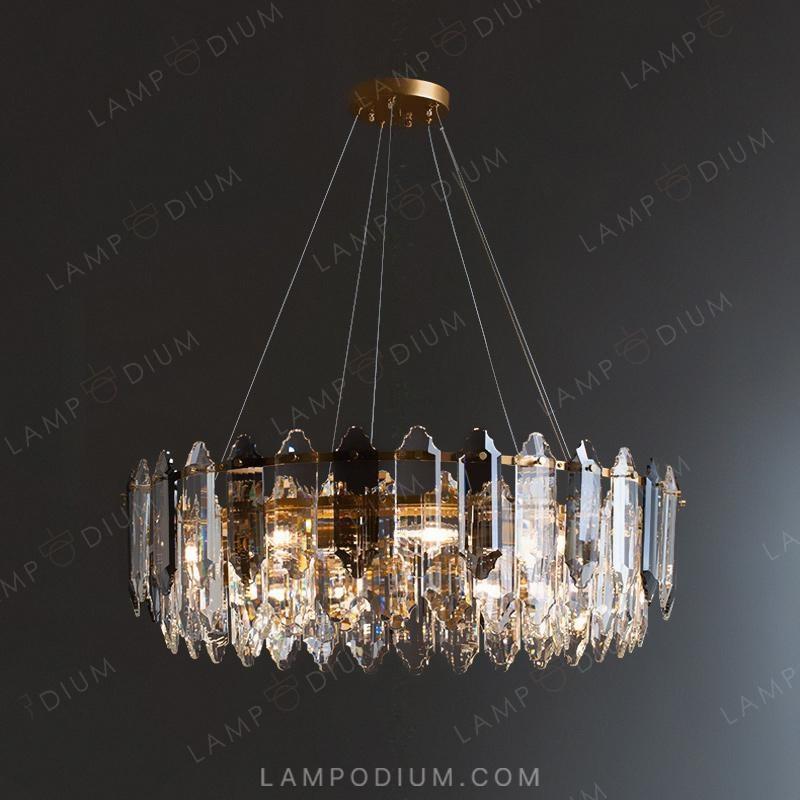 Circular chandeliers and lamps LAURETA