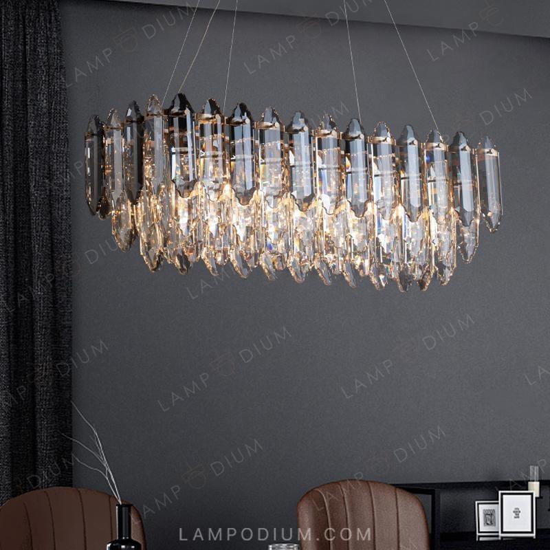 Circular chandeliers and lamps LAURETA