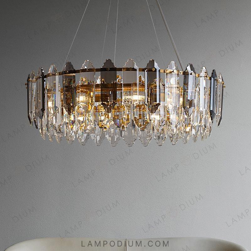 Circular chandeliers and lamps LAURETA