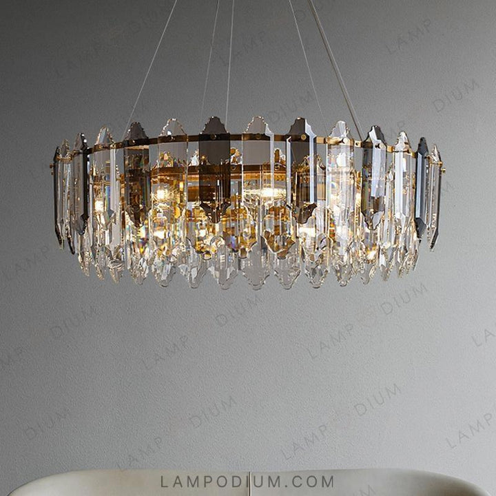 Circular chandeliers and lamps LAURETA