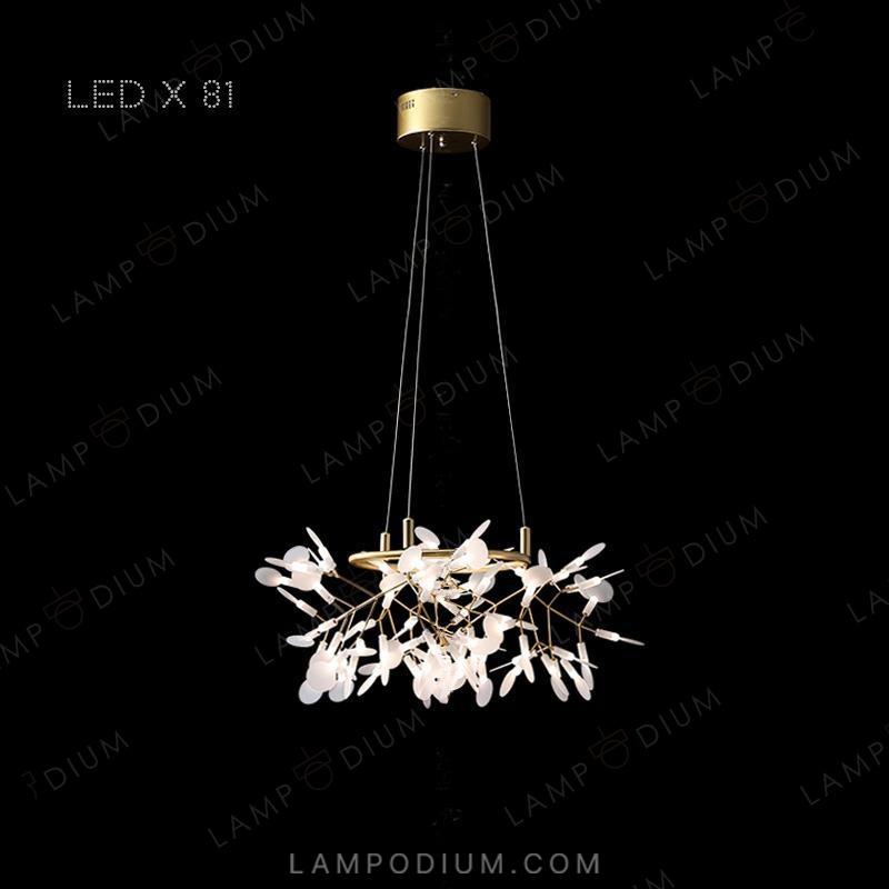 Circular chandeliers and lamps LEAVES LUX