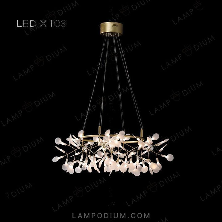 Circular chandeliers and lamps LEAVES LUX