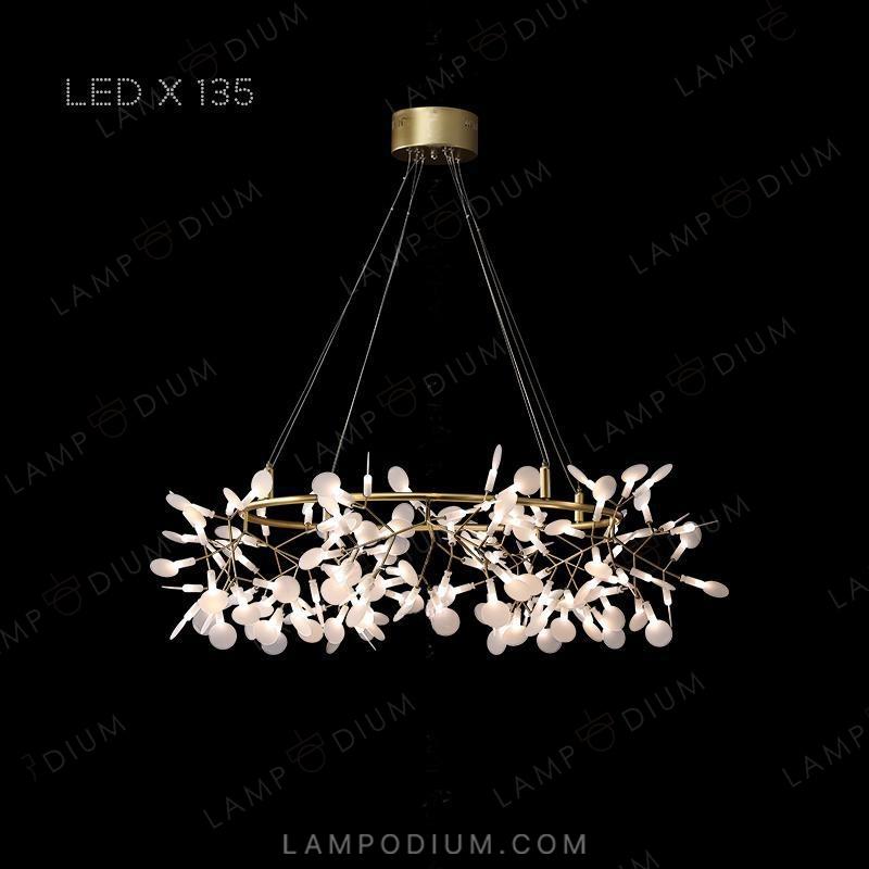 Circular chandeliers and lamps LEAVES LUX