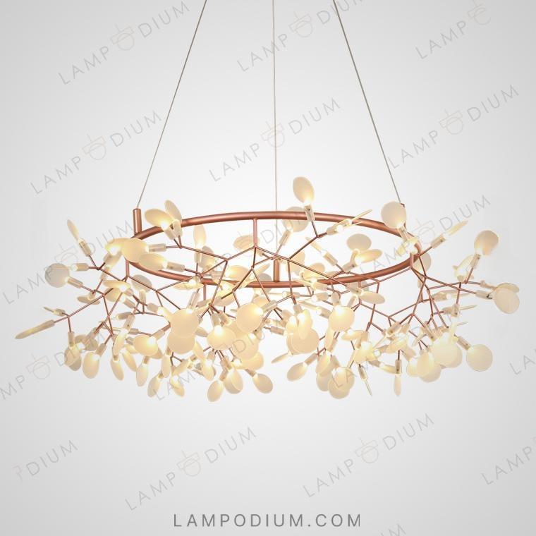 Circular chandeliers and light fixtures LEAVES R