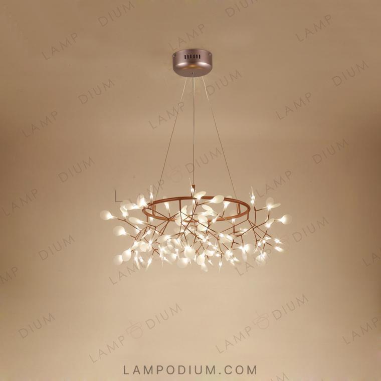 Circular chandeliers and light fixtures LEAVES R