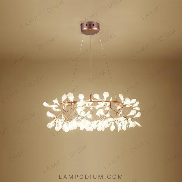 Circular chandeliers and light fixtures LEAVES R