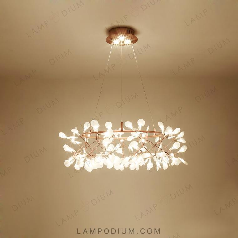 Circular chandeliers and light fixtures LEAVES R