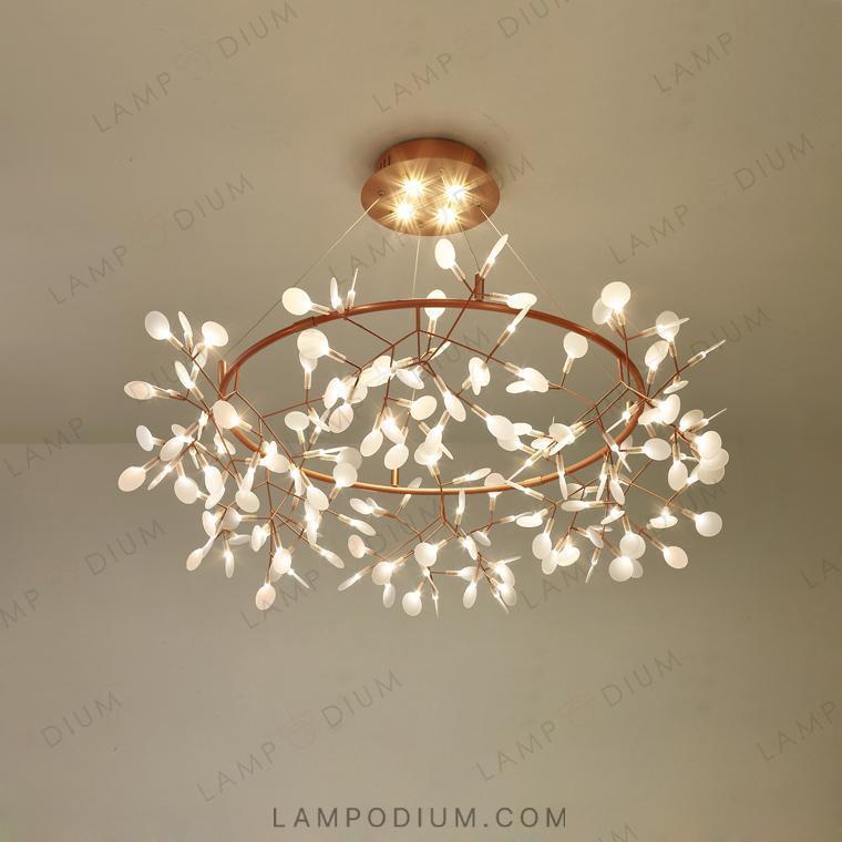 Circular chandeliers and light fixtures LEAVES R