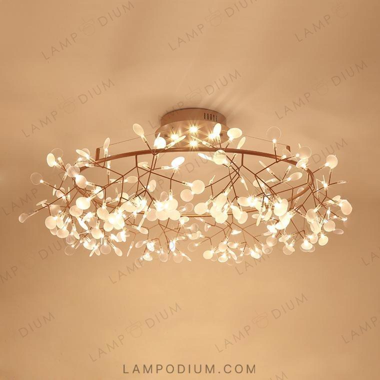 Circular chandeliers and light fixtures LEAVES R