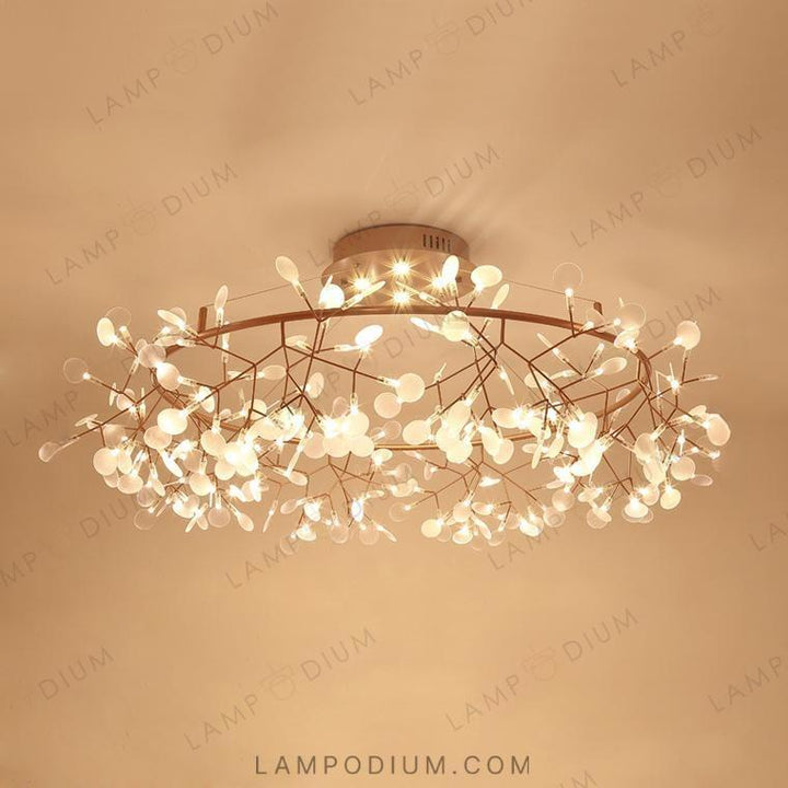 Circular chandeliers and light fixtures LEAVES R