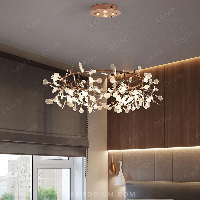 Circular chandeliers and light fixtures LEAVES R