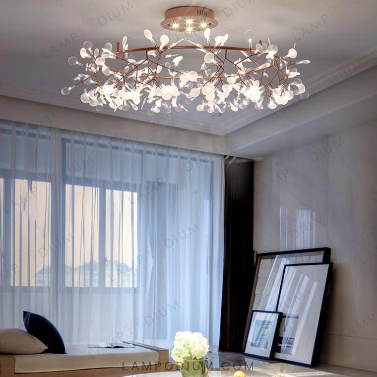 Circular chandeliers and light fixtures LEAVES R