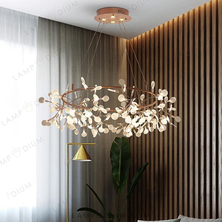 Circular chandeliers and light fixtures LEAVES R