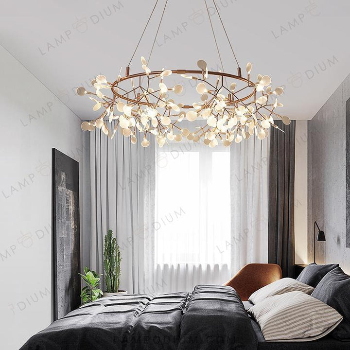 Circular chandeliers and light fixtures LEAVES R