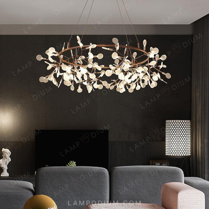 Circular chandeliers and light fixtures LEAVES R