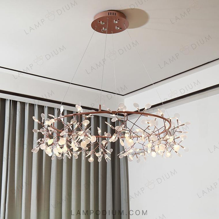 Circular chandeliers and light fixtures LEAVES R