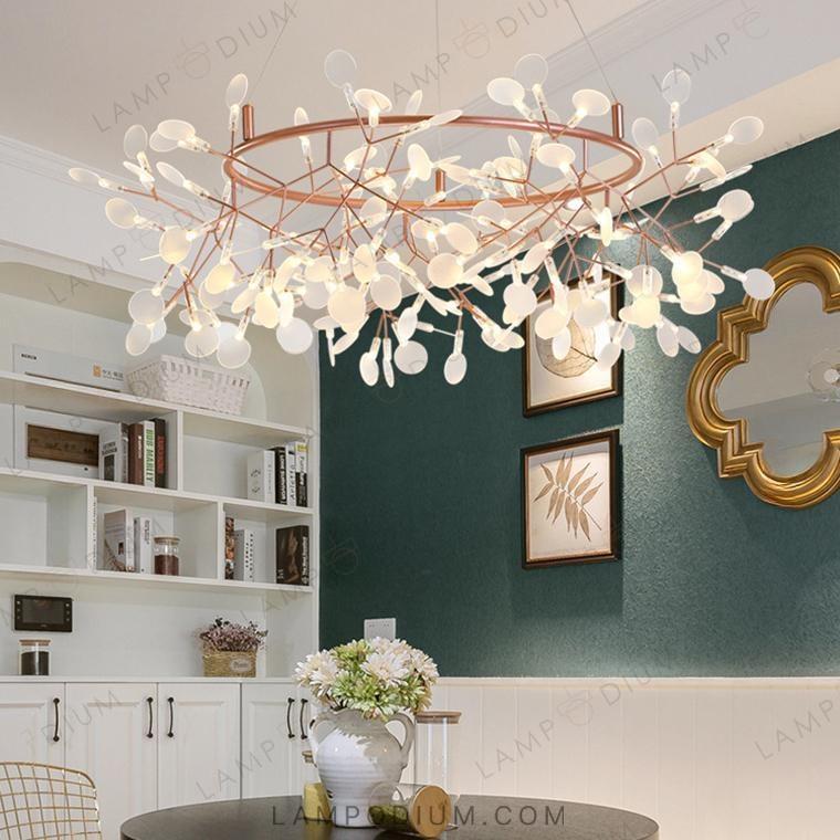 Circular chandeliers and light fixtures LEAVES R