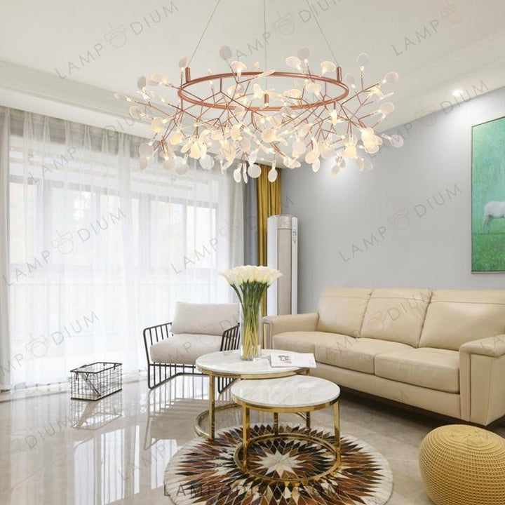 Circular chandeliers and light fixtures LEAVES R