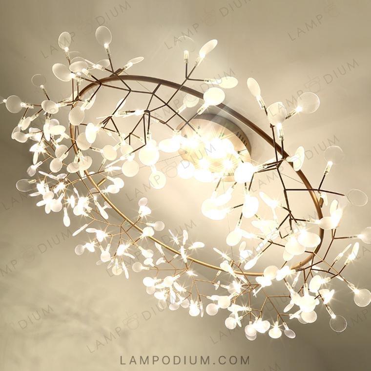 Circular chandeliers and light fixtures LEAVES R