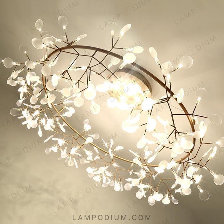 Circular chandeliers and light fixtures LEAVES R