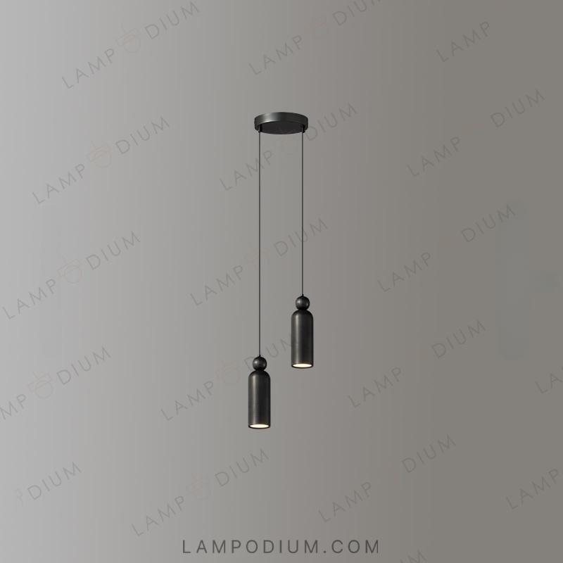 Pair of pendant LED light fixture LEFFE DUO