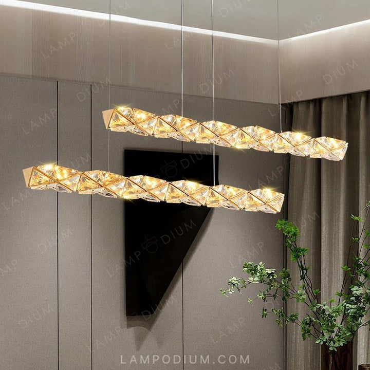 Linear, row luminaire LEONOR DUO LONG