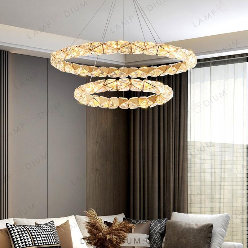 Ring chandeliers and lamps LEONOR