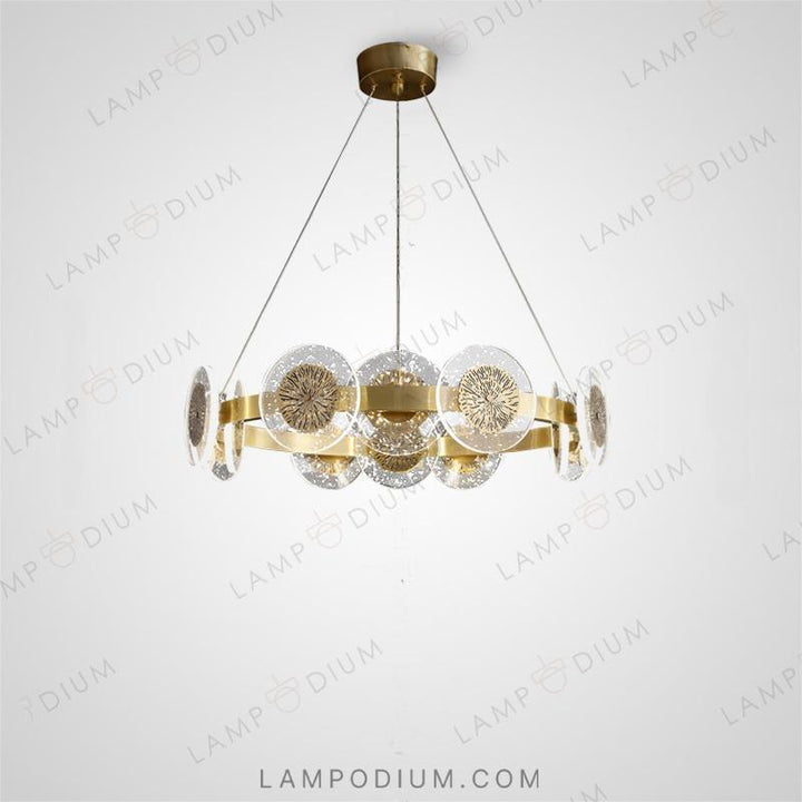 Circular chandeliers and light fixtures. LETICIA