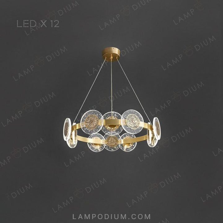 Circular chandeliers and light fixtures. LETICIA