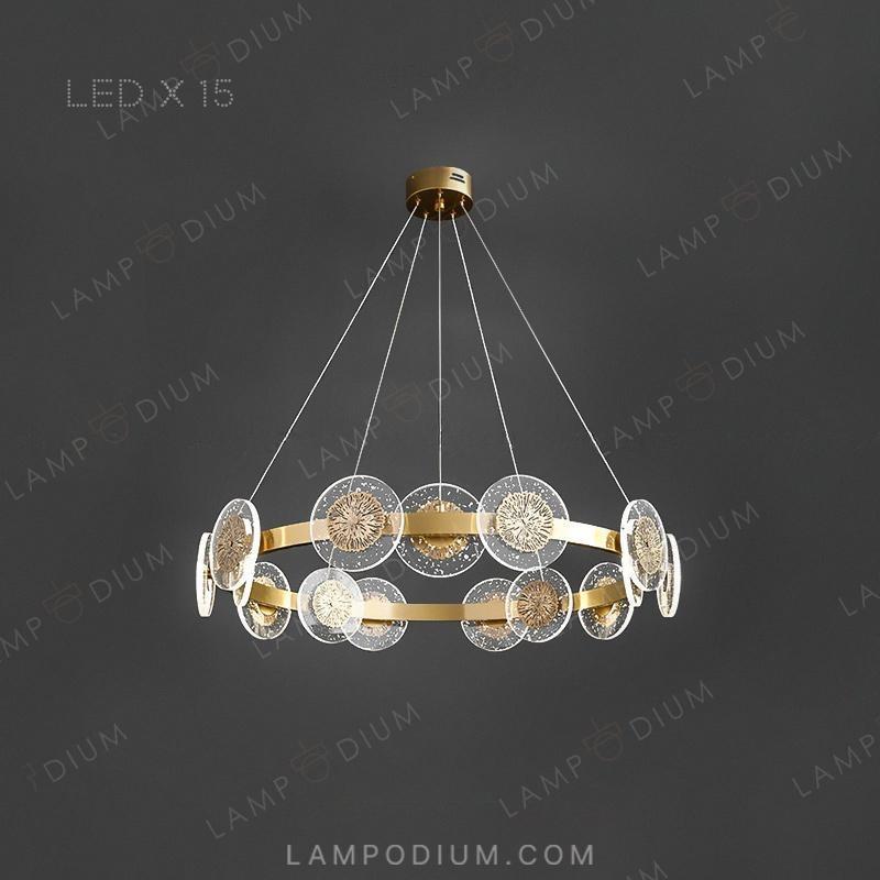 Circular chandeliers and light fixtures. LETICIA