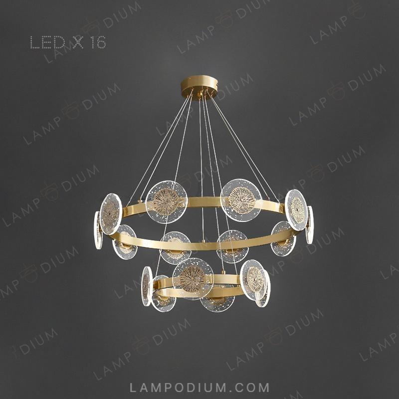 Circular chandeliers and light fixtures. LETICIA